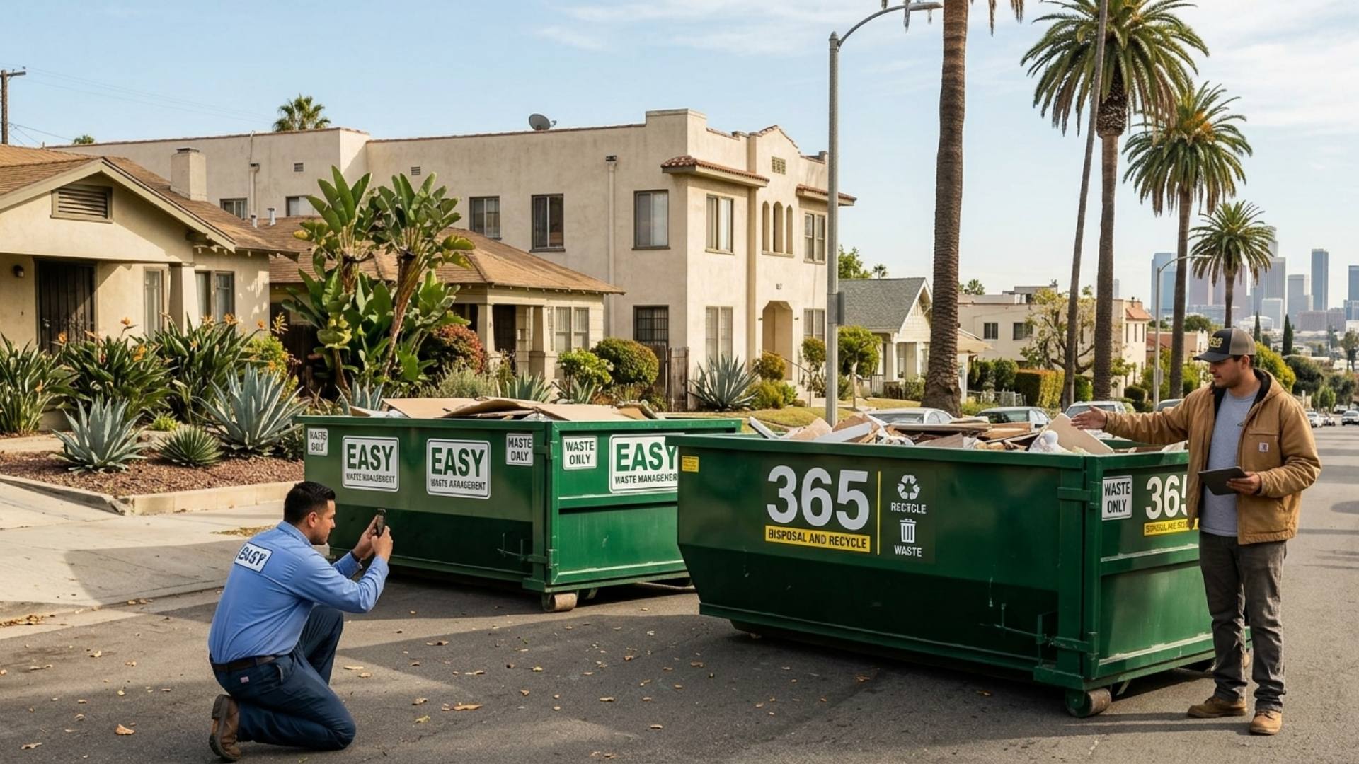 365 Disposal and Recycle Los Angeles Dumpster Rental Reviews Compared to Easy Waste Management: Sizes and Service